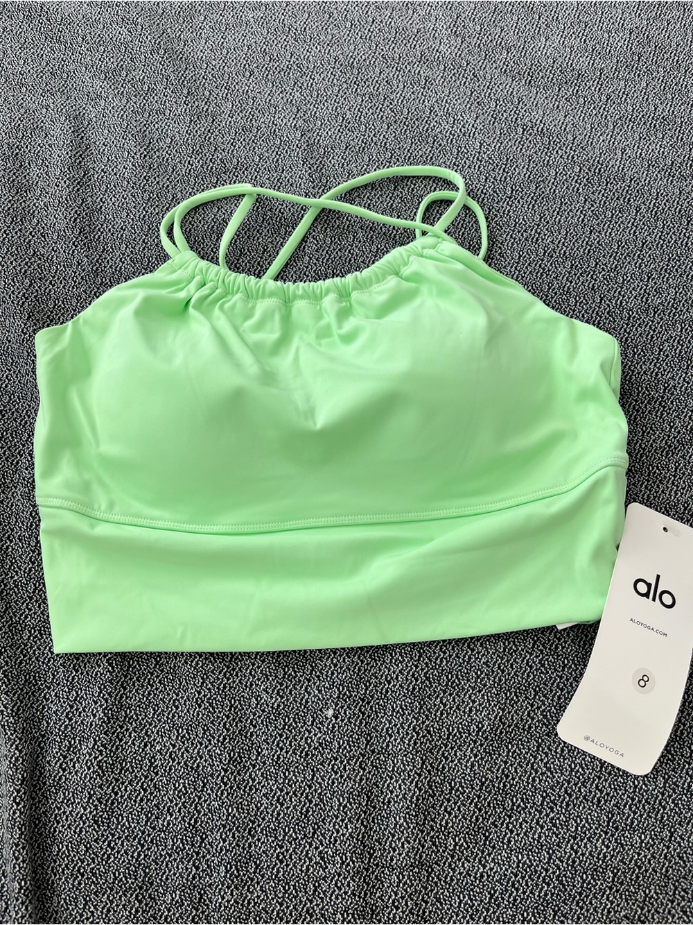 ALO Yoga Strappy Sports Bra - Light Mint